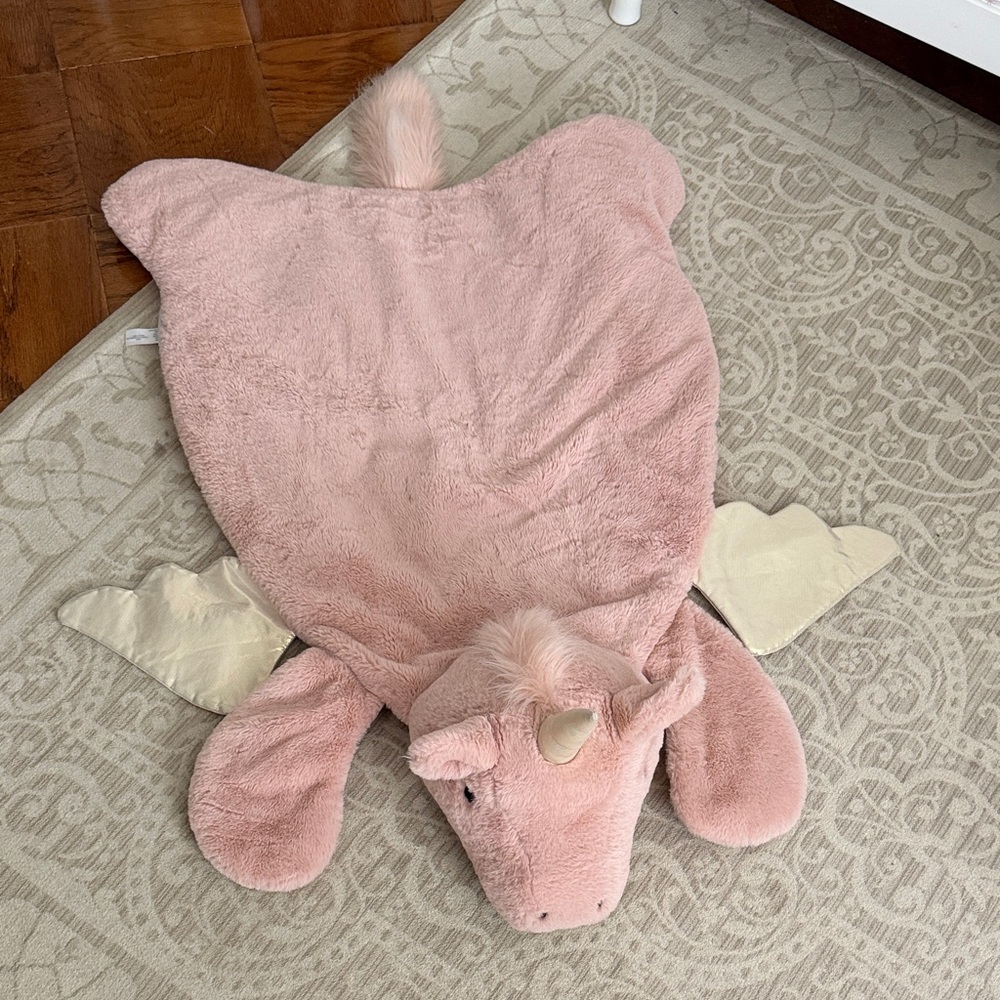 Mon Ami Plush Pink Unicorn Play Mat